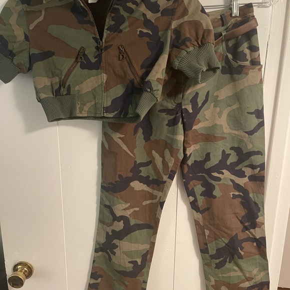 CHRISTIAN DIOR Vintage 2pc Camouflage Set - Picture 3 of 5